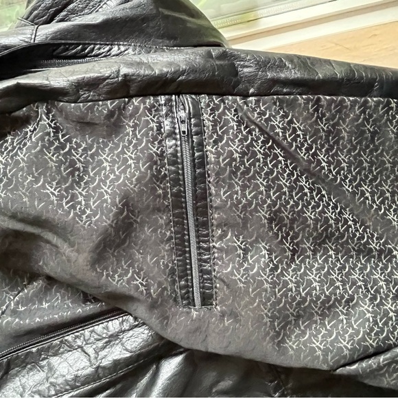 Black Kidskin Goat Leather Bomber Jacket XL - Picture 8 of 11